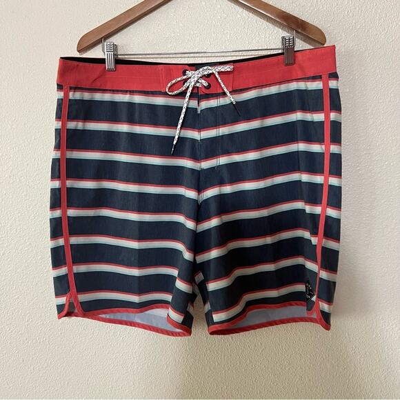 Salty Crew orange striped board swim shorts 38 men’s - Picture 1 of 10